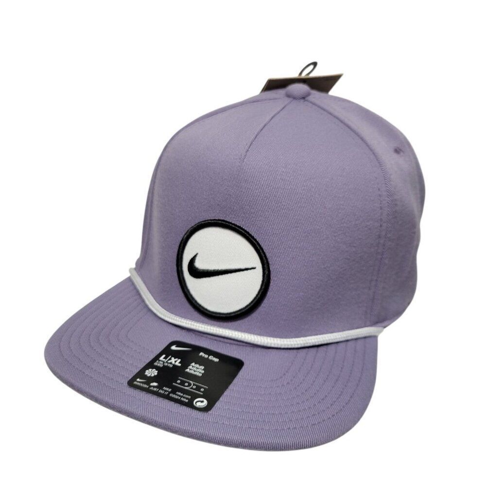 Nike Golf Hat Adult L/XL Structured Purple Snapback Adjustable Dri-Fit Retro Pro
